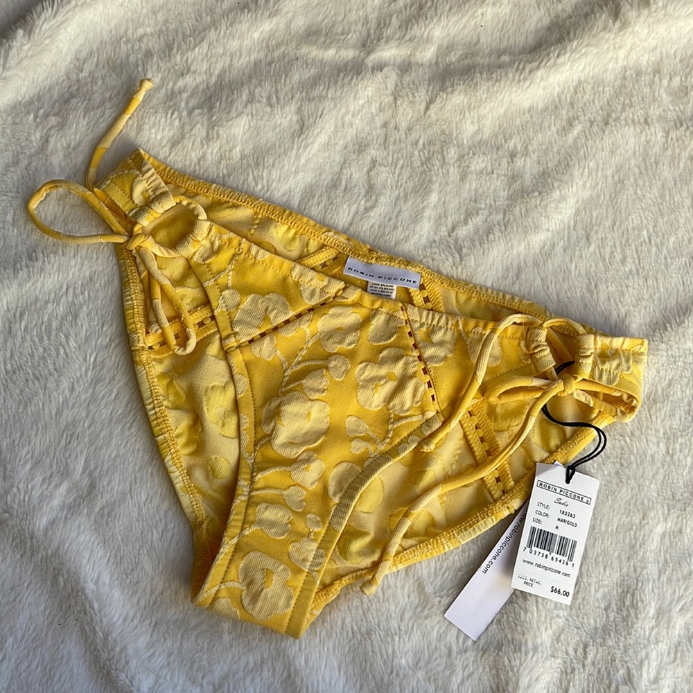 Robin Piccone Sadie marigold swim bikini bottom. M. NWT